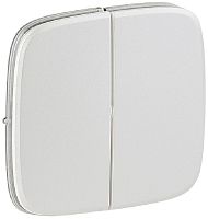 Лицевая панель Legrand Valena Allure для 2-кл. выключателя жемчуг картинка